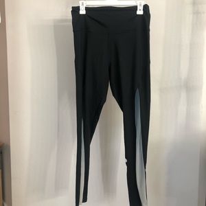 PINK Victoria’s Secret Black Leggings Ombré Mesh L